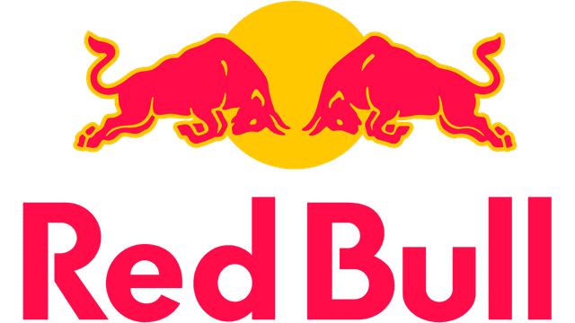 The Redbull logo, featuring the iconic Redbull can with wings